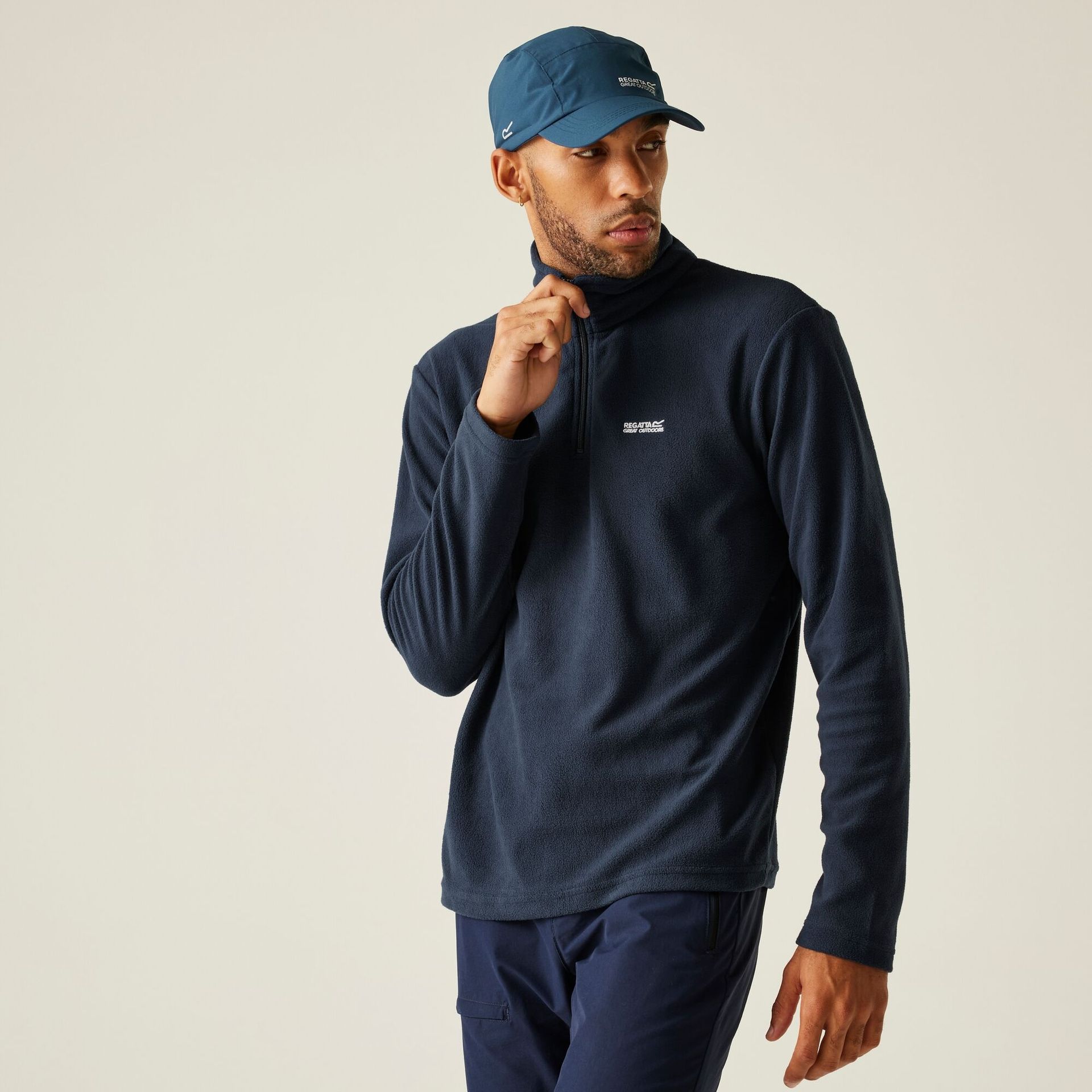 Regatta Polar męski z suwakiem 1/2 Thompson Granatowy, Rozmiar: 5XL