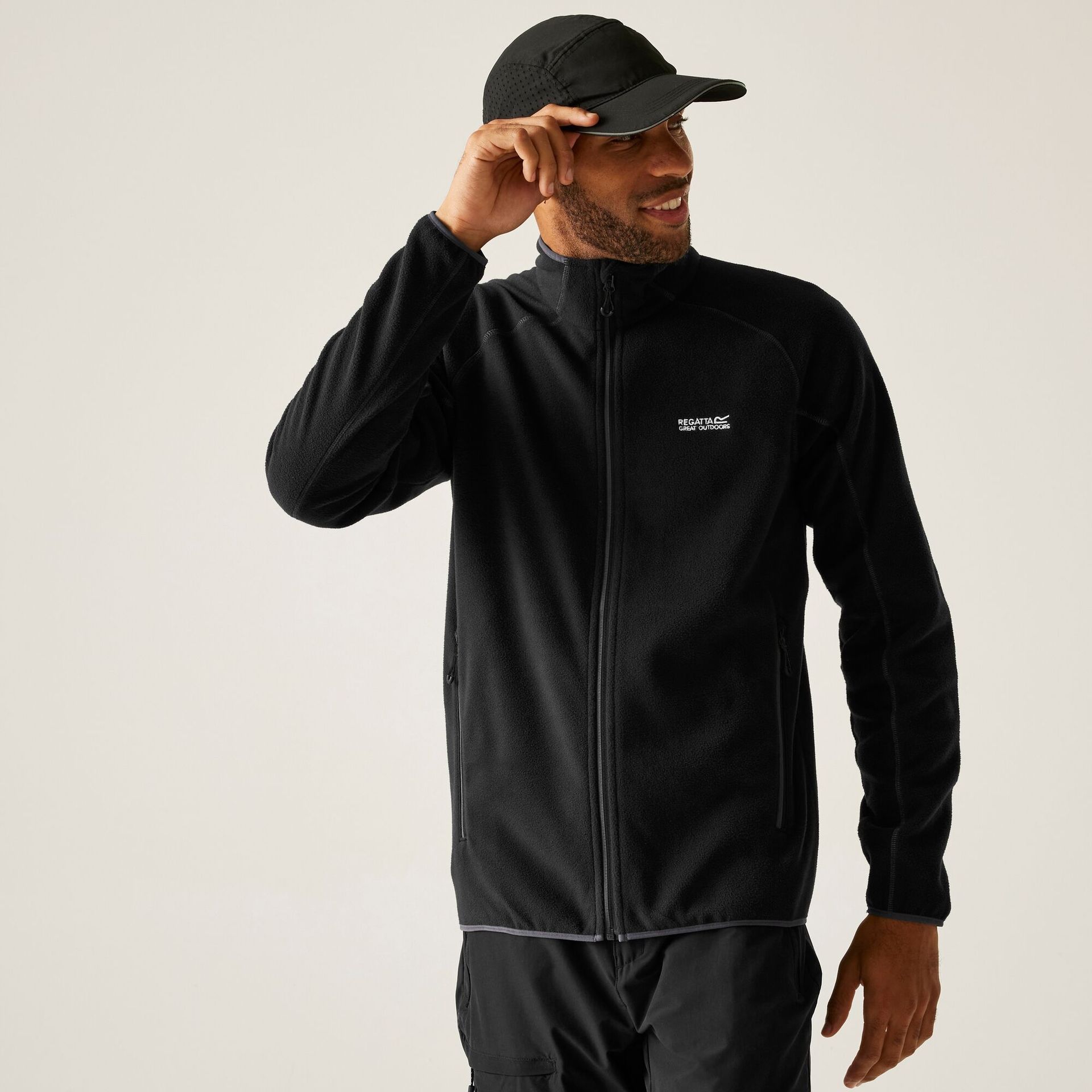 Regatta Polar męski rozsuwany Hadfield Czarny, Rozmiar: 5XL