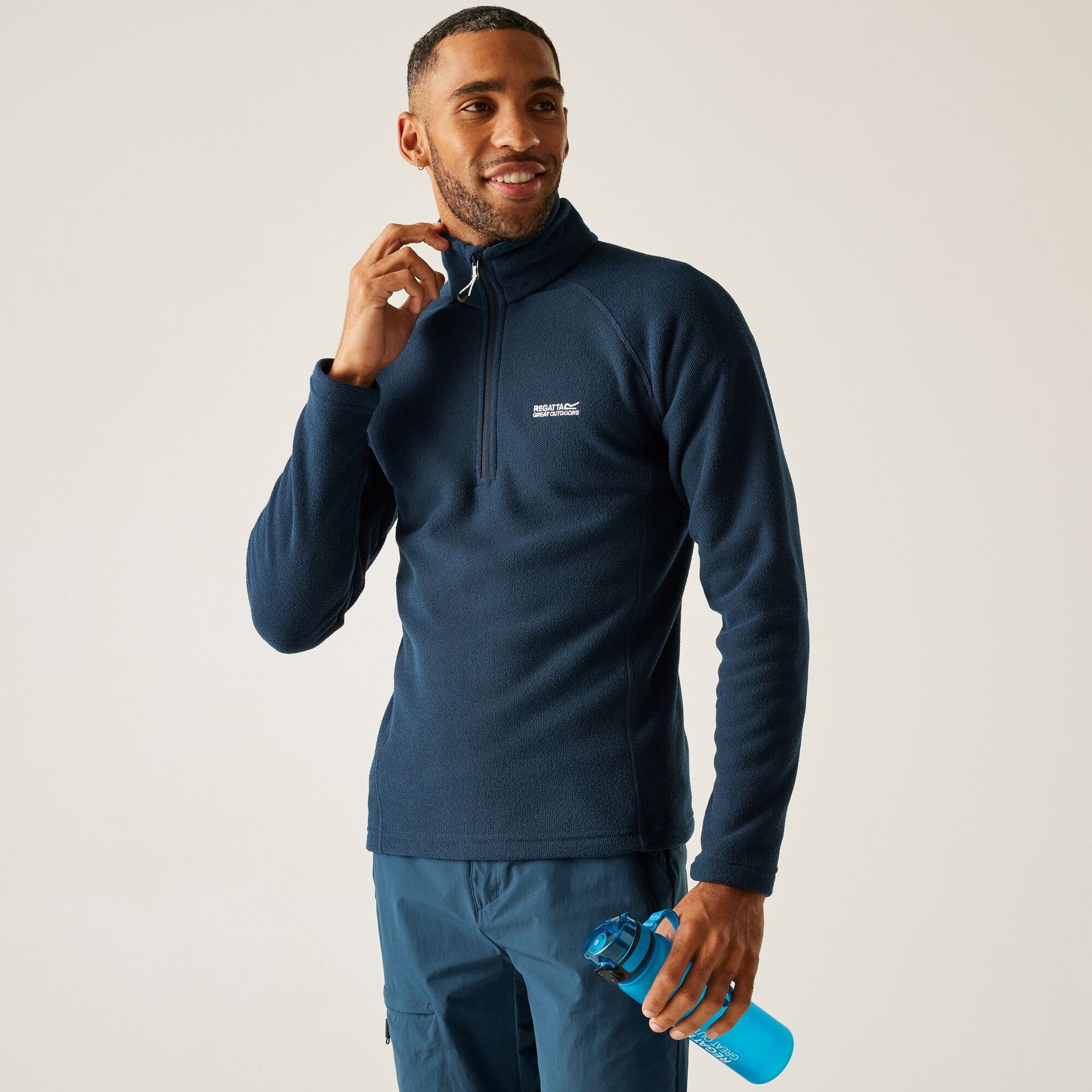 Regatta Polar męski z suwakiem 1/2 Kenger Niebieski, Rozmiar: 2XL