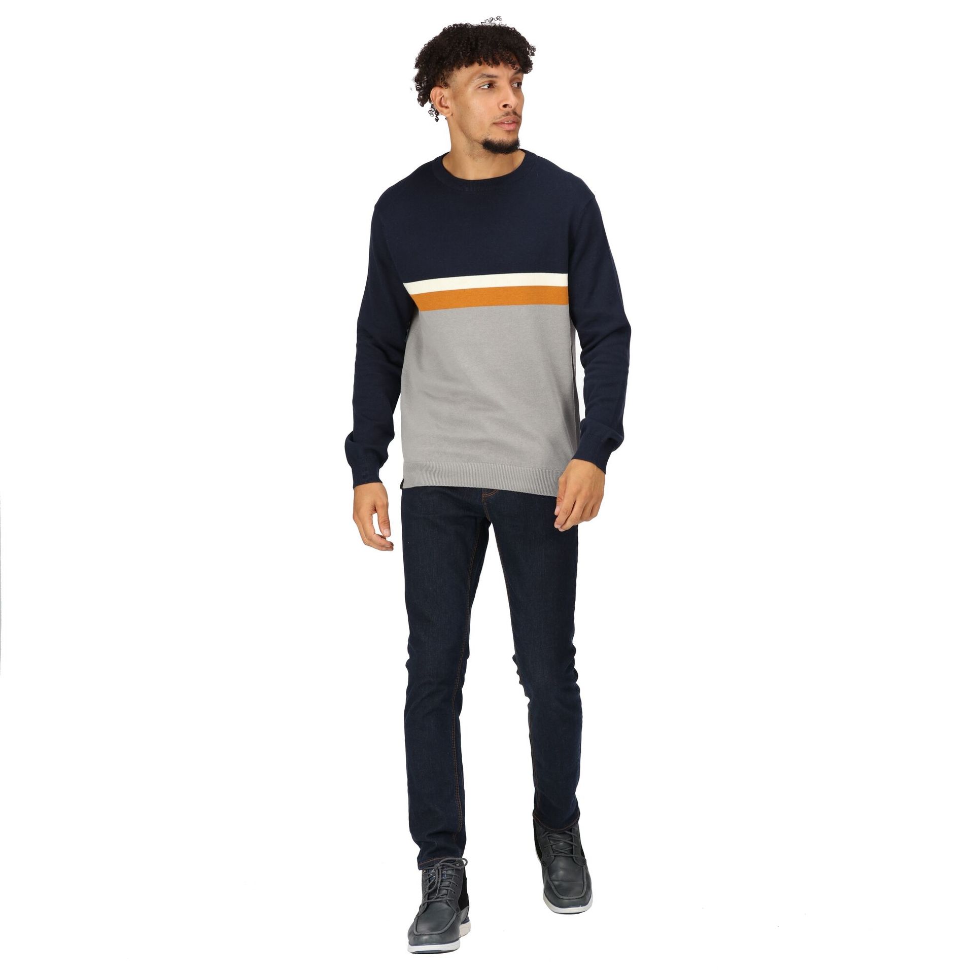 Regatta Męski sweter z dzianiny Kaelen Granatowy, Cotton, Rozmiar: 2XL