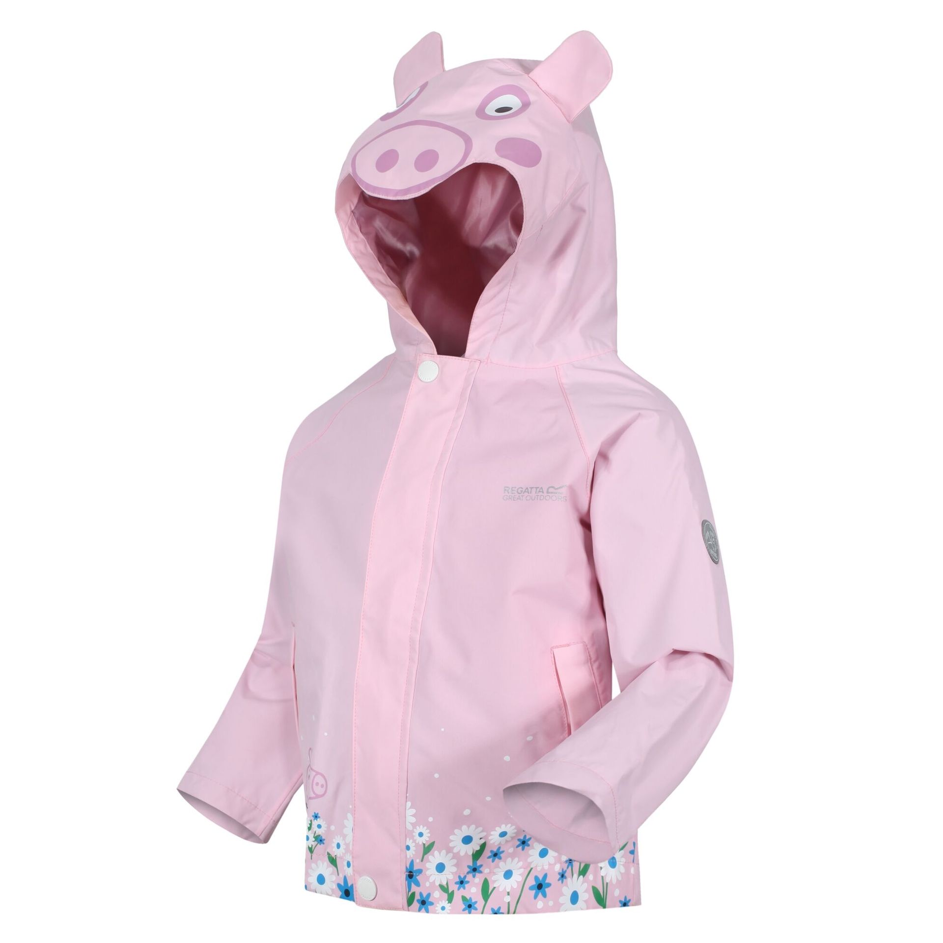 Regatta Dziecięca kurtka przeciwdeszczowa Peppa Animal Jasnoróżowy, Rozmiar: 92 cm