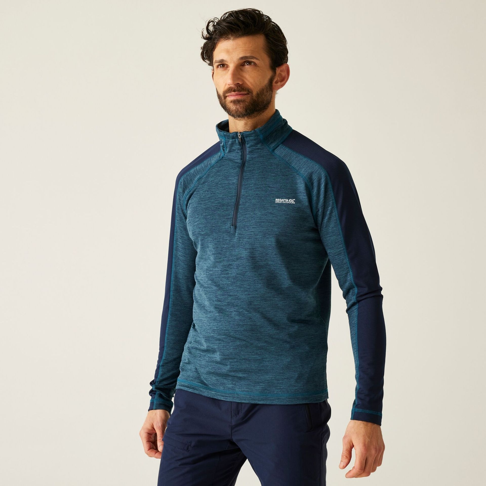 Regatta Polar męski z suwakiem 1/2 Hepley Niebieski, Rozmiar: 5XL