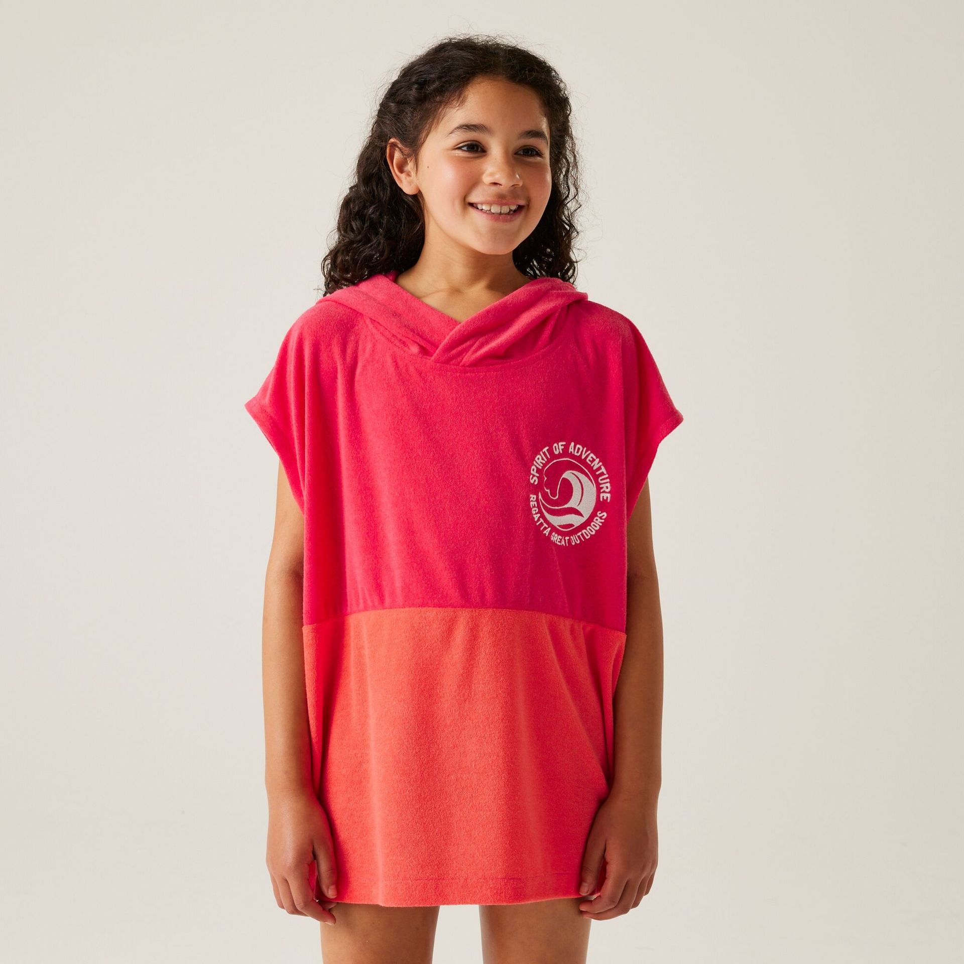 Regatta Dziecięcy ręcznik plażowy Towel Robe II Różowy, Rozmiar: 110-135 cm