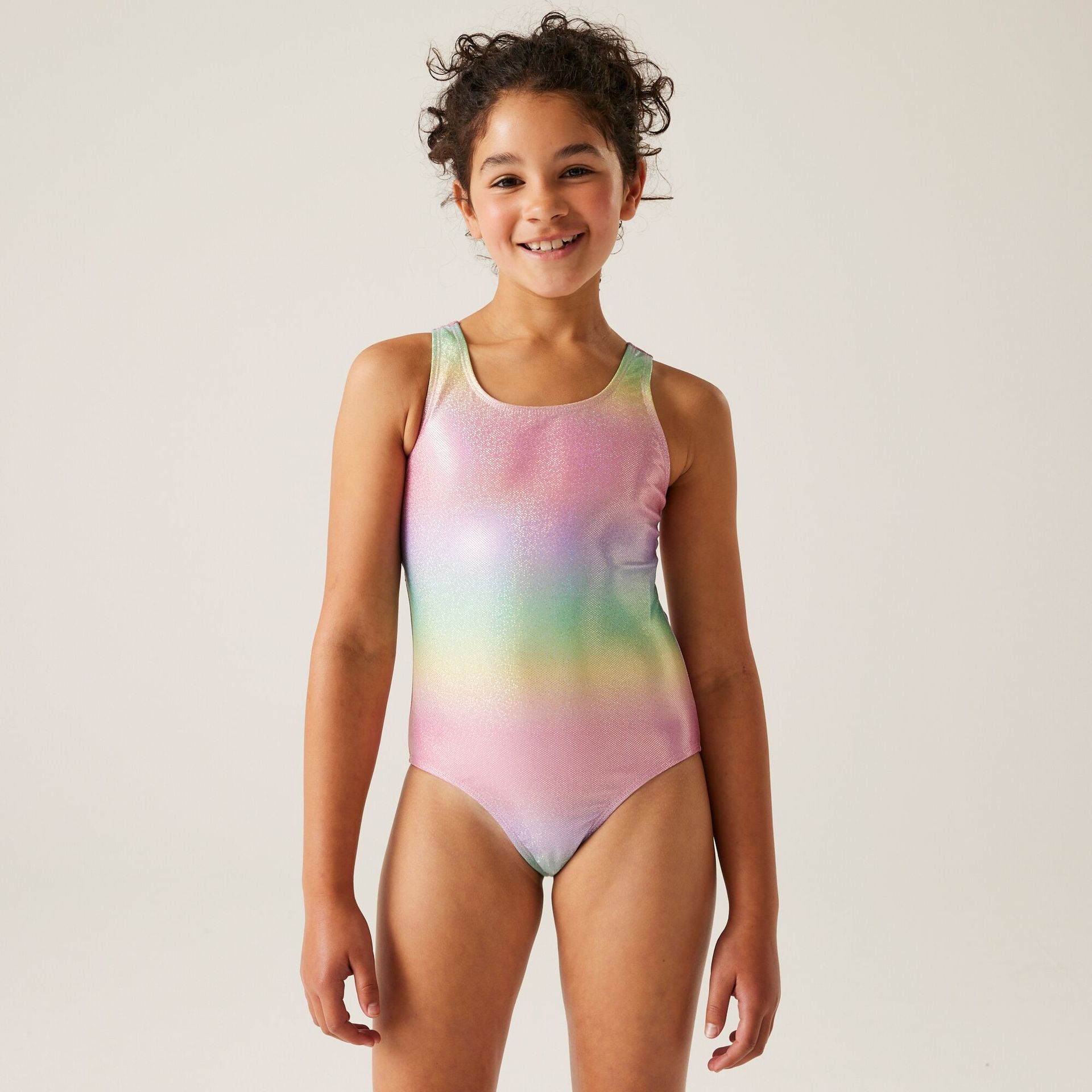 Regatta Dziecięcy strój kąpielowy jednoczęściowy Katrisse Multikolor, Rozmiar: 158 cm