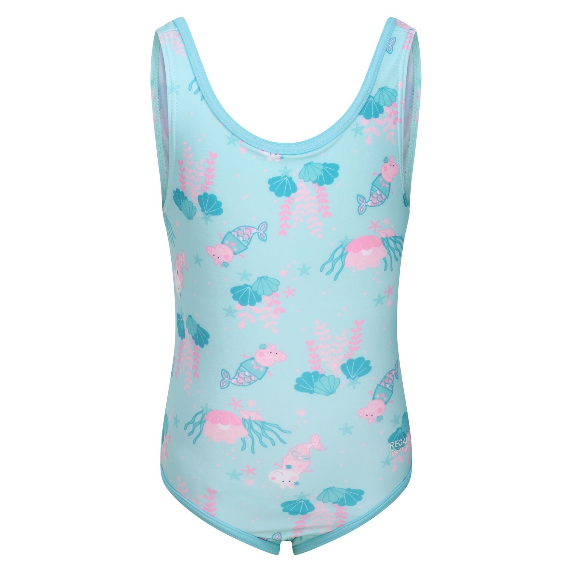 Regatta Dziewczęcy strój kąpielowy Peppa Splash Niebieski, Rozmiar: 80 cm