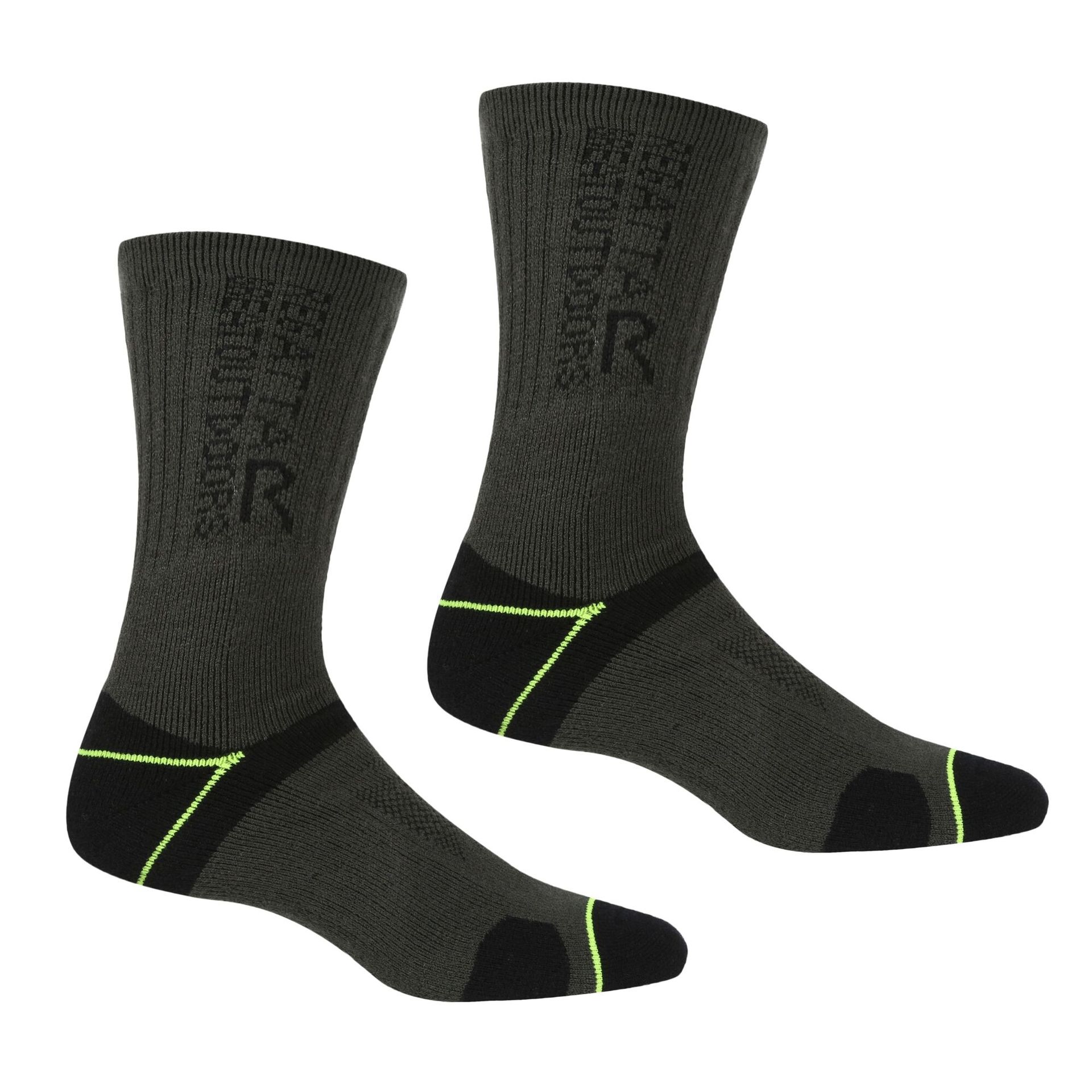 Regatta Skarpety męskie Blister Protect II 2-pak Czarno-limonkowy, Rozmiar: 39-42