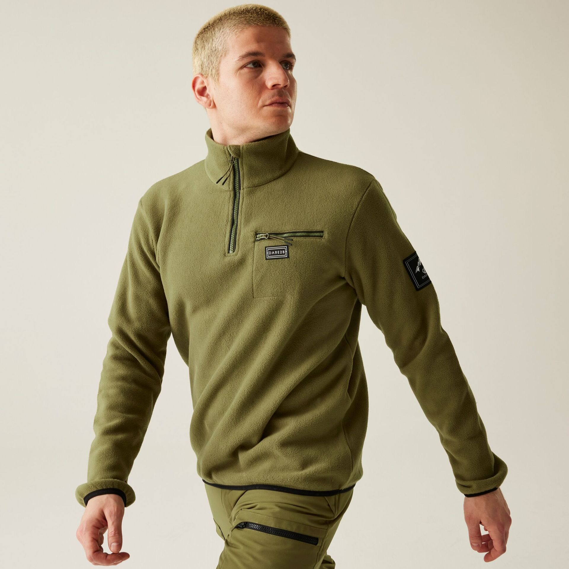 Dare 2b Polar męski z suwakiem 1/4 Affinity Zielony, Rozmiar: S