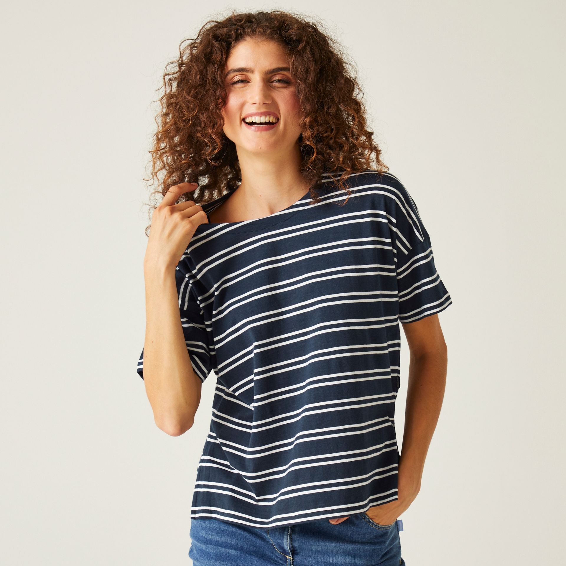 Regatta Damska koszulka Abaya Granatowy, Cotton, Rozmiar: 40
