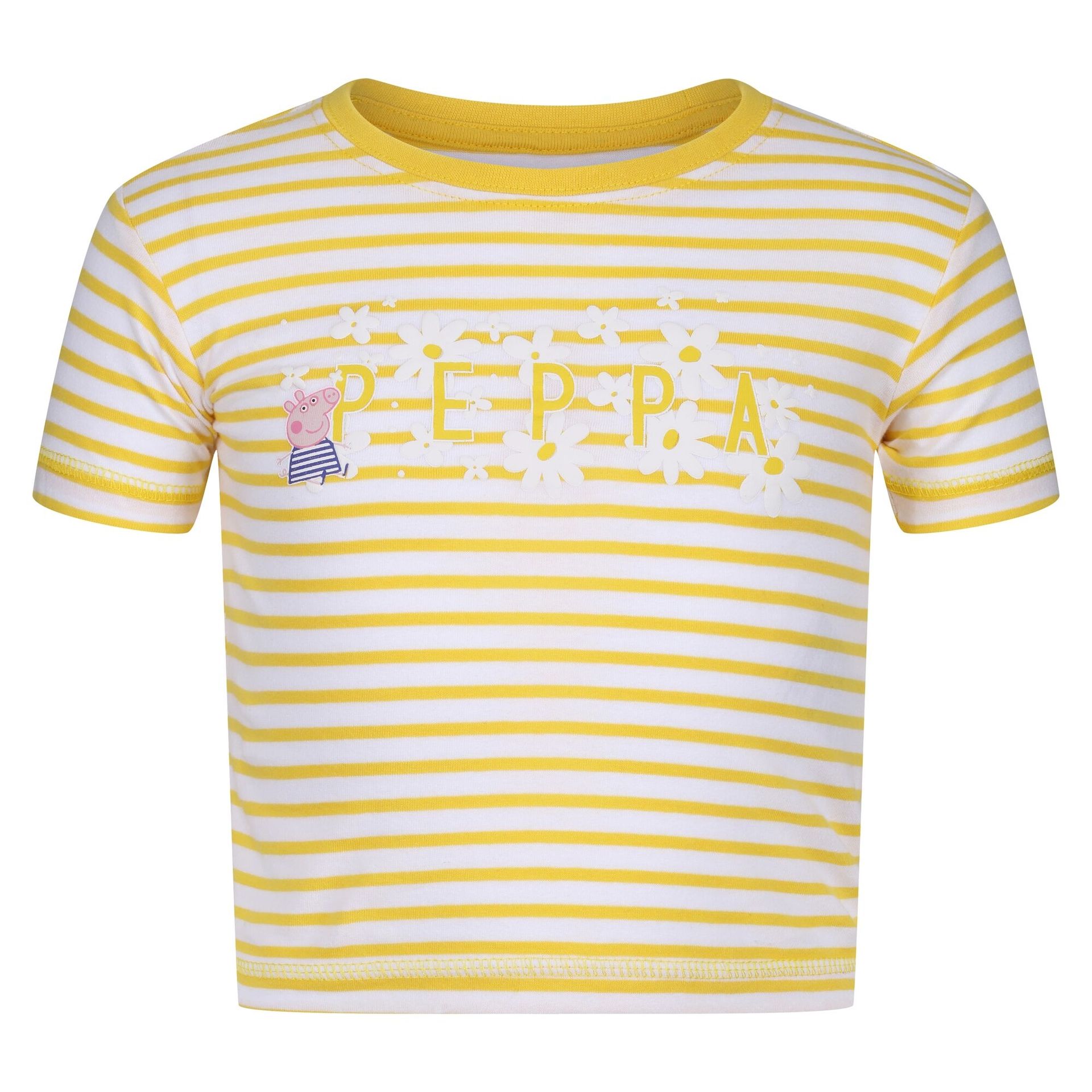 Regatta Dziecięca koszulka Peppa Stripe Żółty, Cotton, Rozmiar: 92 cm