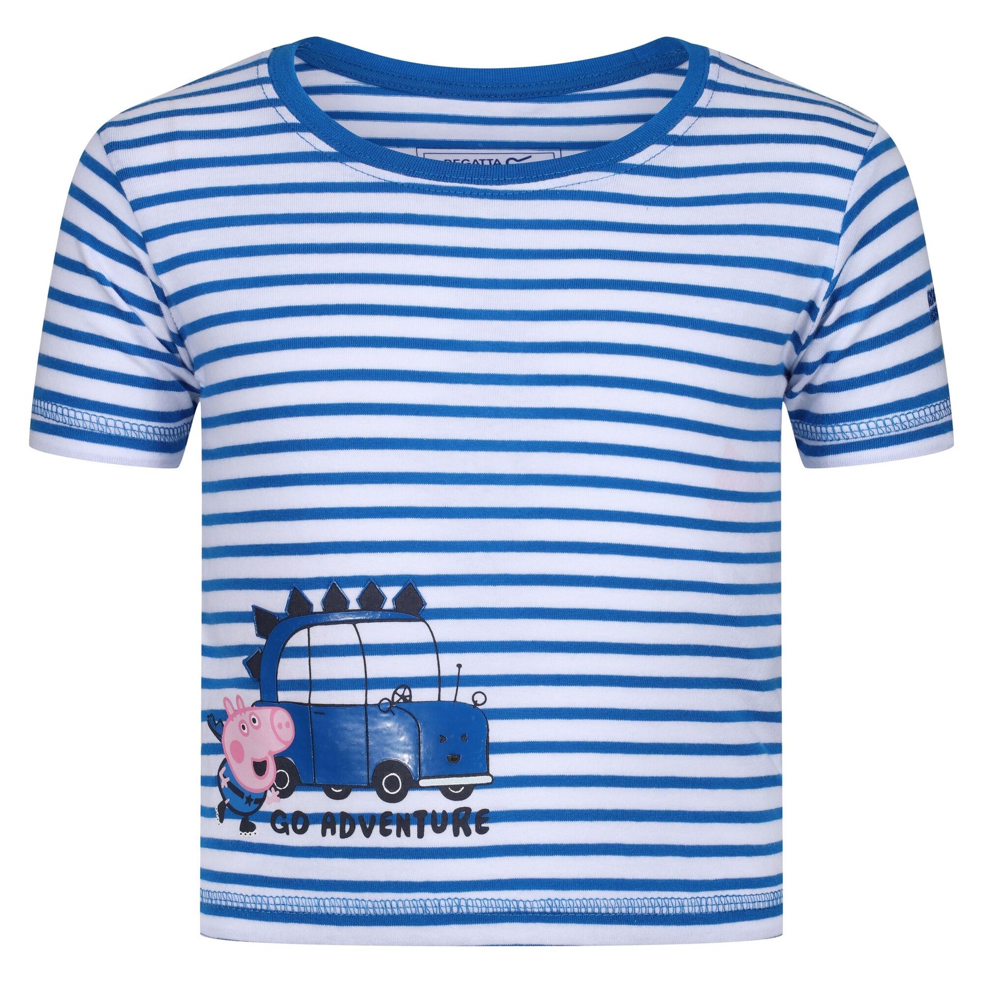 Regatta Dziecięca koszulka Peppa Stripe Niebiesko-biały, Cotton, Rozmiar: 86 cm