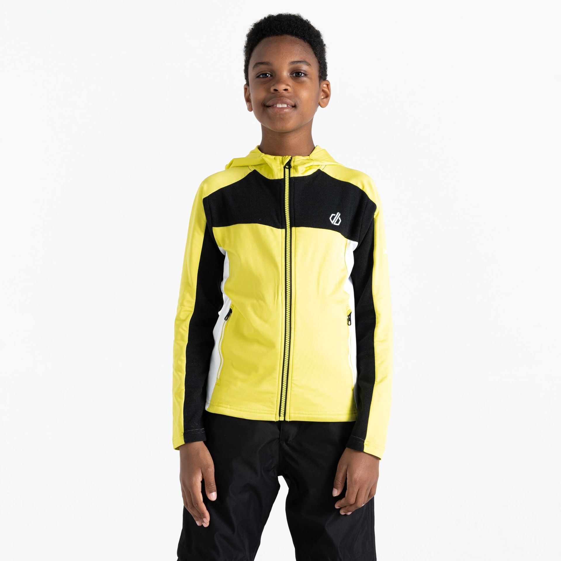 Dare 2b Dziecięca bluza z kapturem Thriving Żółto-czarny, Rozmiar: 164 cm