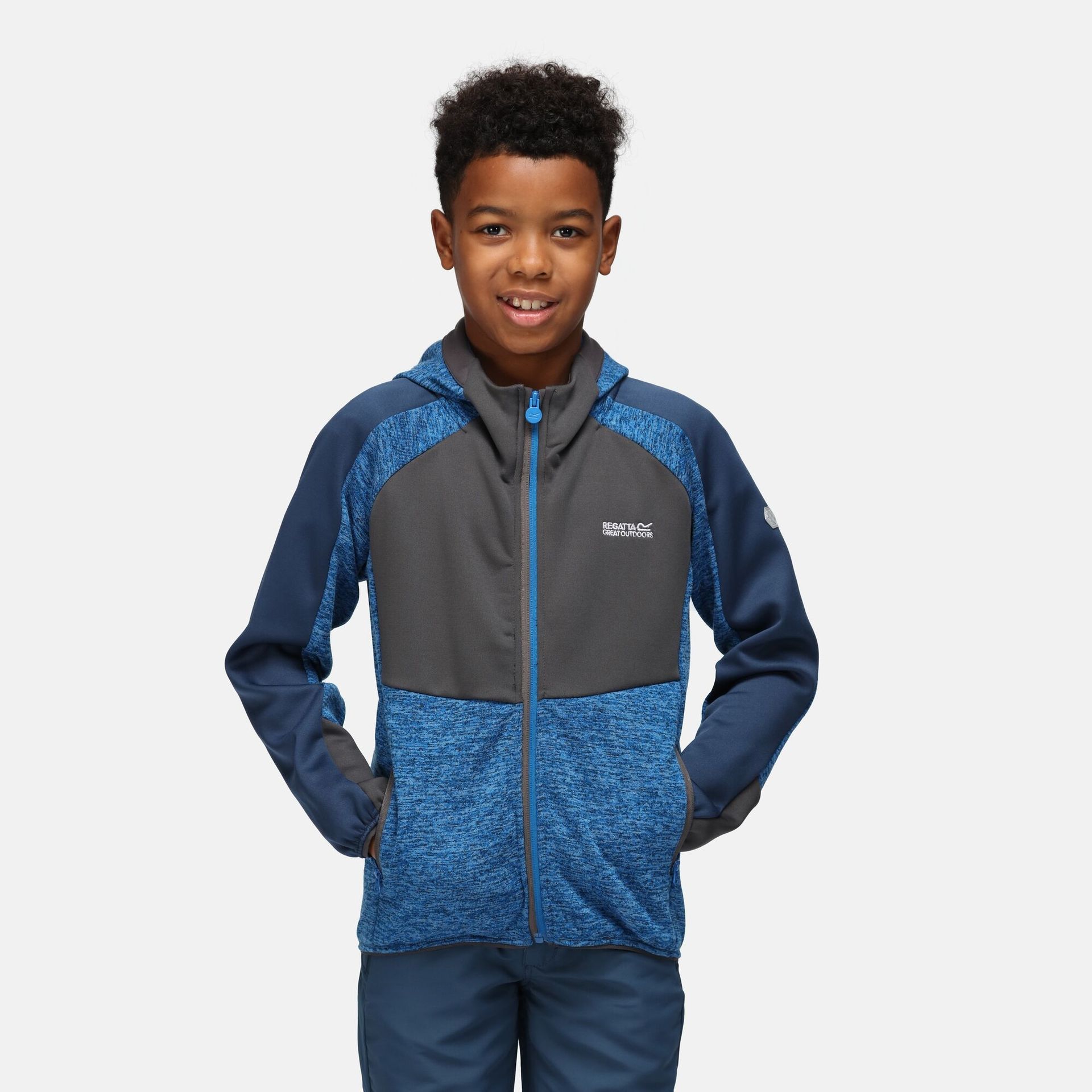 Regatta Dziecięcy polar Dissolver VI Szaro-niebieski, Cotton, Rozmiar: 104 cm