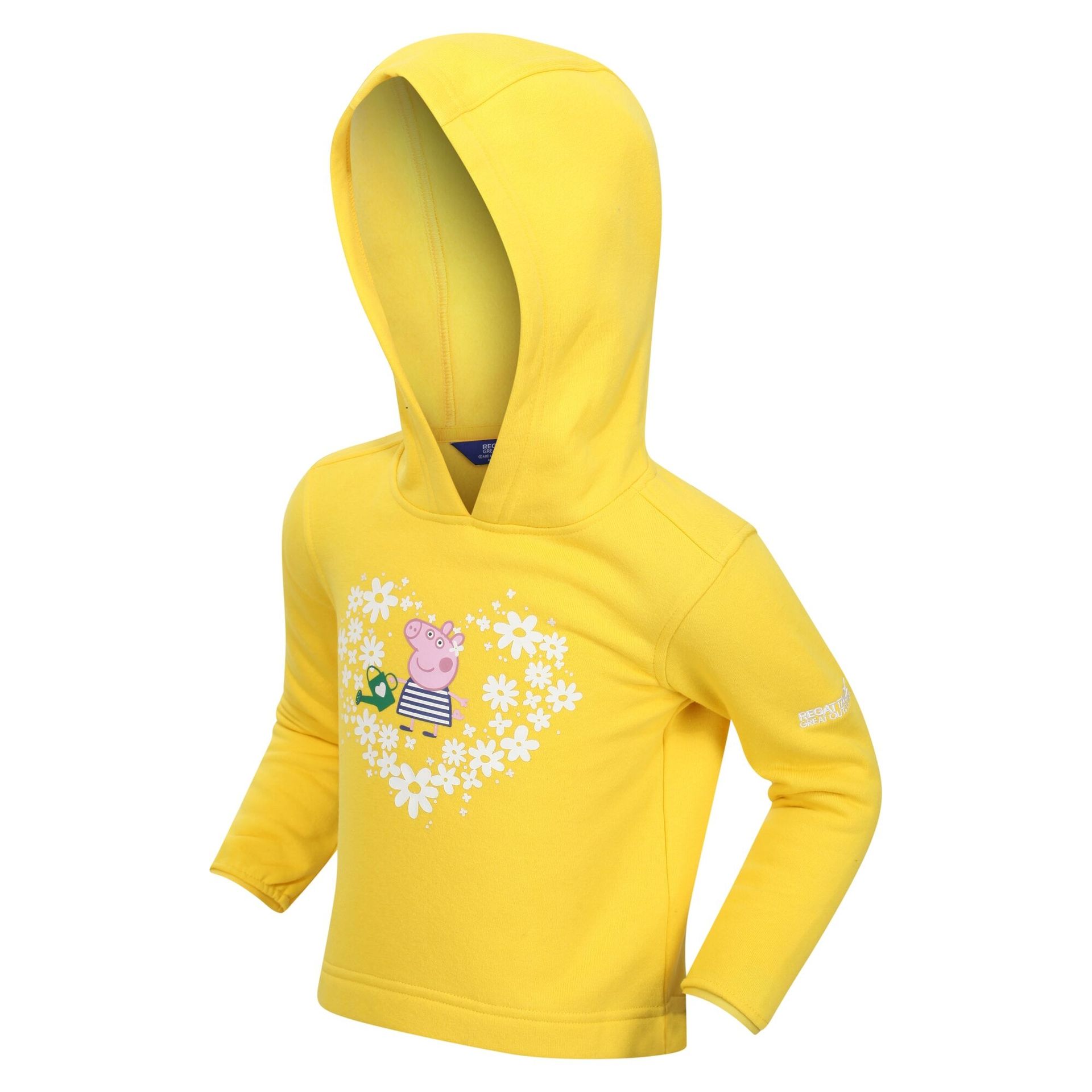 Regatta Dziecięca bluza z kapturem Peppa Żółty, Cotton, Rozmiar: 110 cm