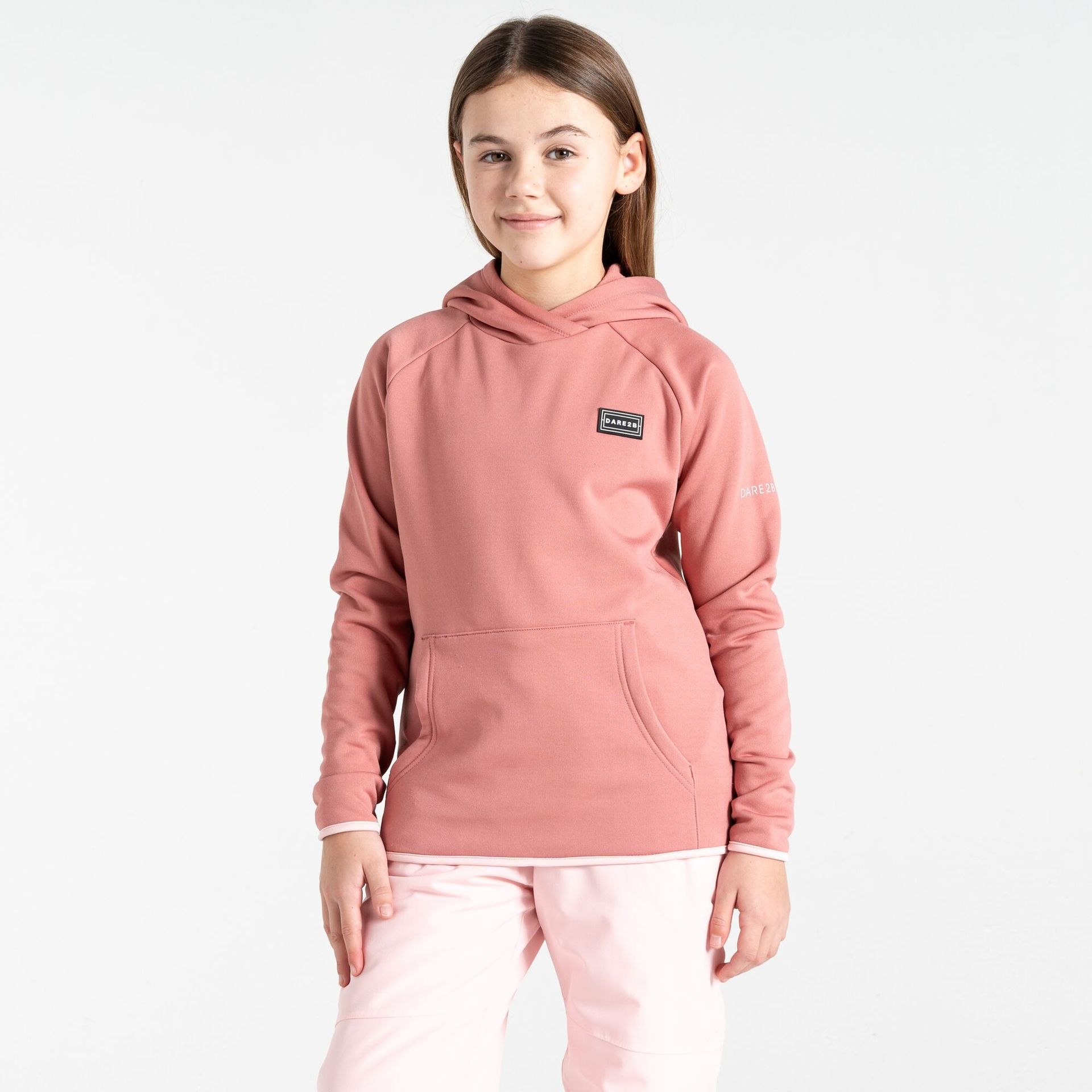 Dare 2b Dziecięca bluza z kapturem Traverse Różowy, Rozmiar: 164 cm