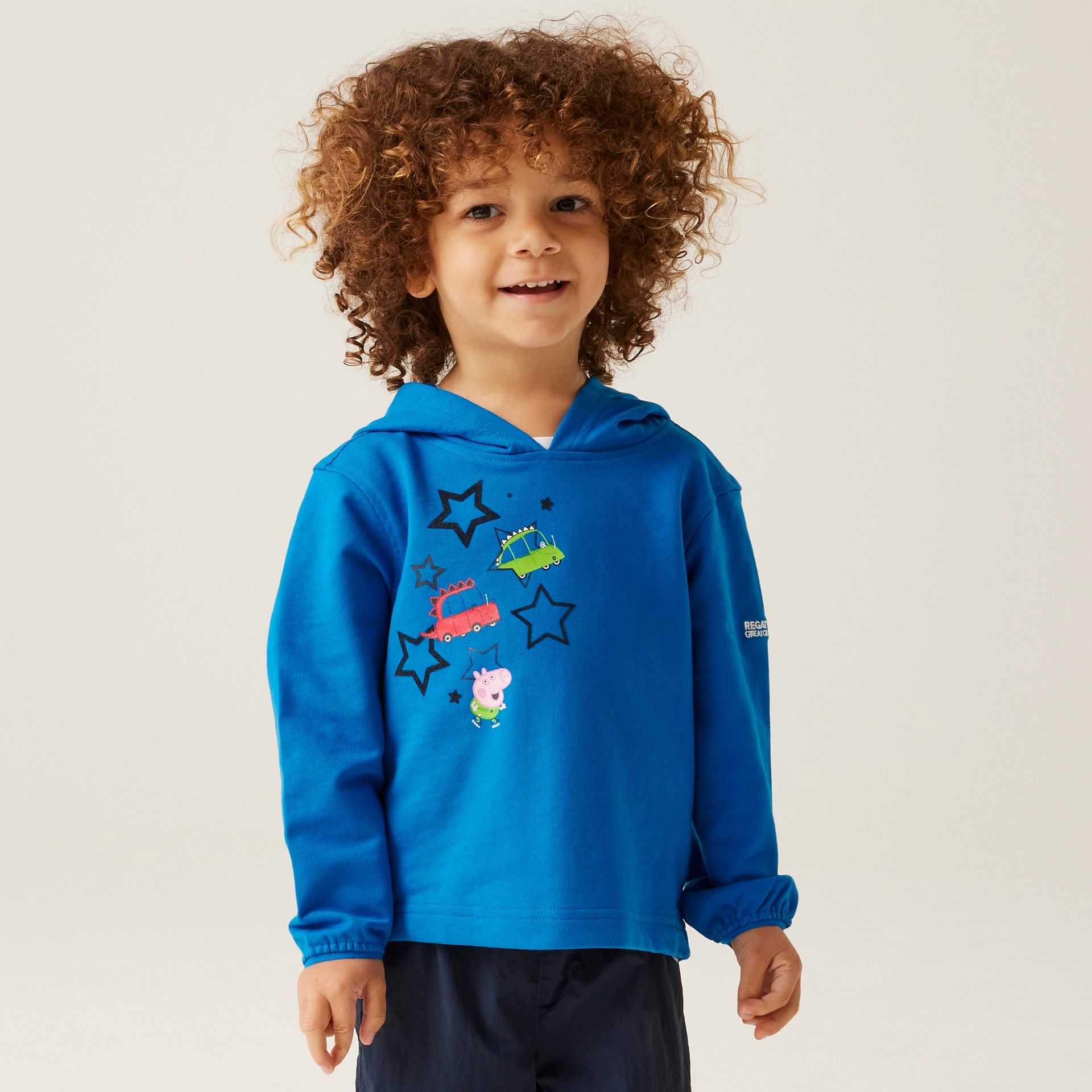 Regatta Dziecięca bluza z kapturem Peppa Niebiesko-granatowy, Cotton, Rozmiar: 110 cm