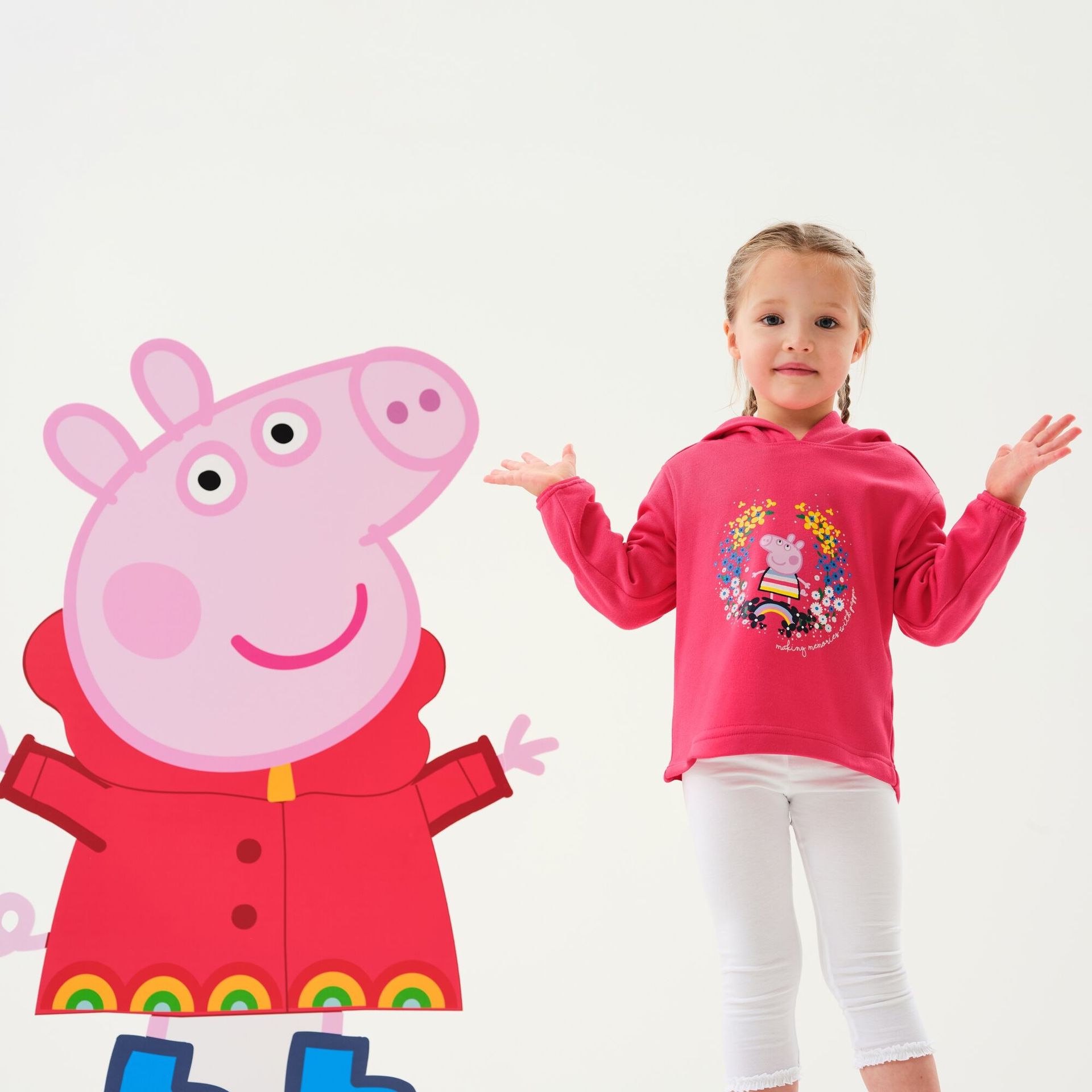 Regatta Dziecięca bluza Peppa Hoody Różowy, Rozmiar: 92 cm