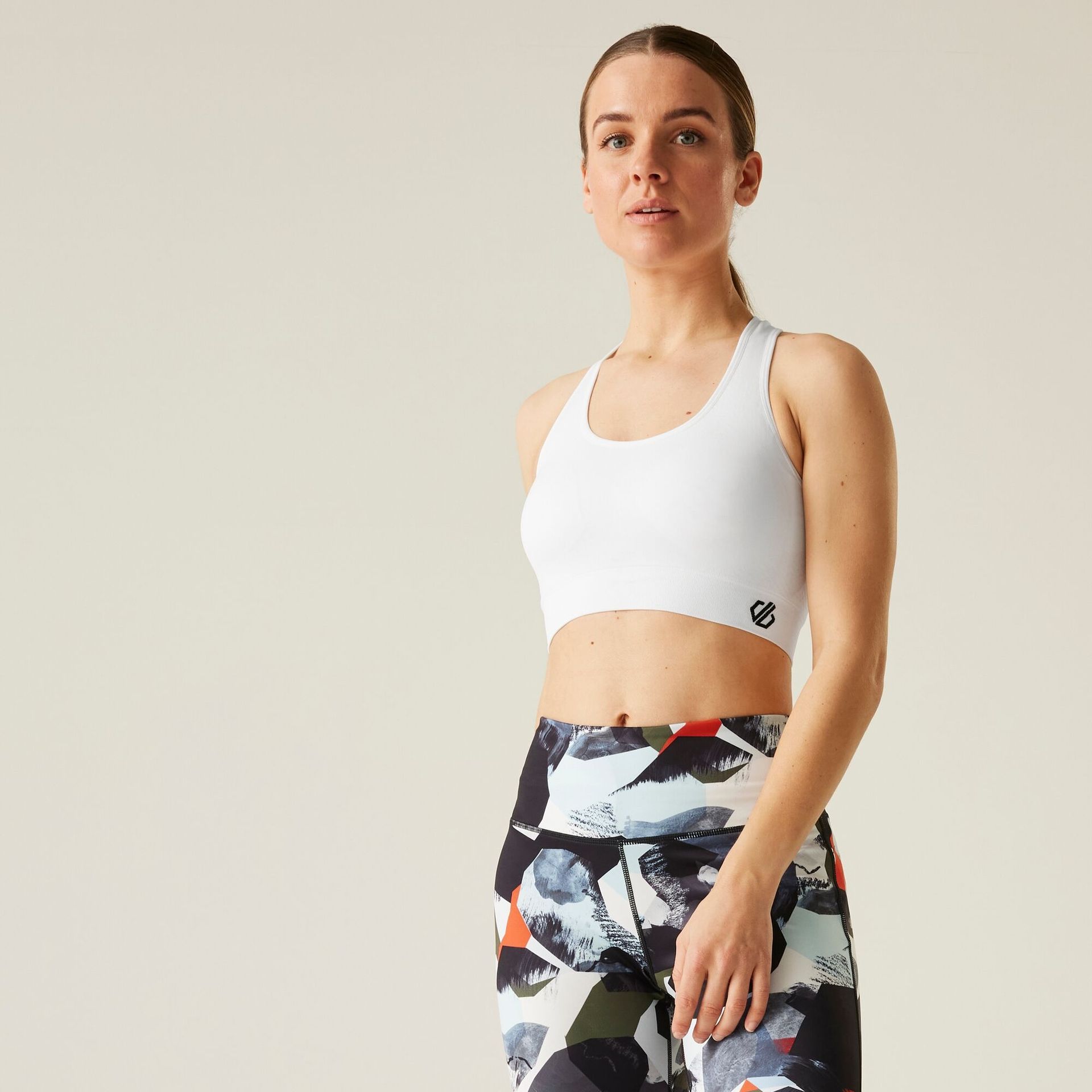 Dare 2b Damski biustonosz sportowy Don't Sweat It II Kremowy, Rozmiar: XS