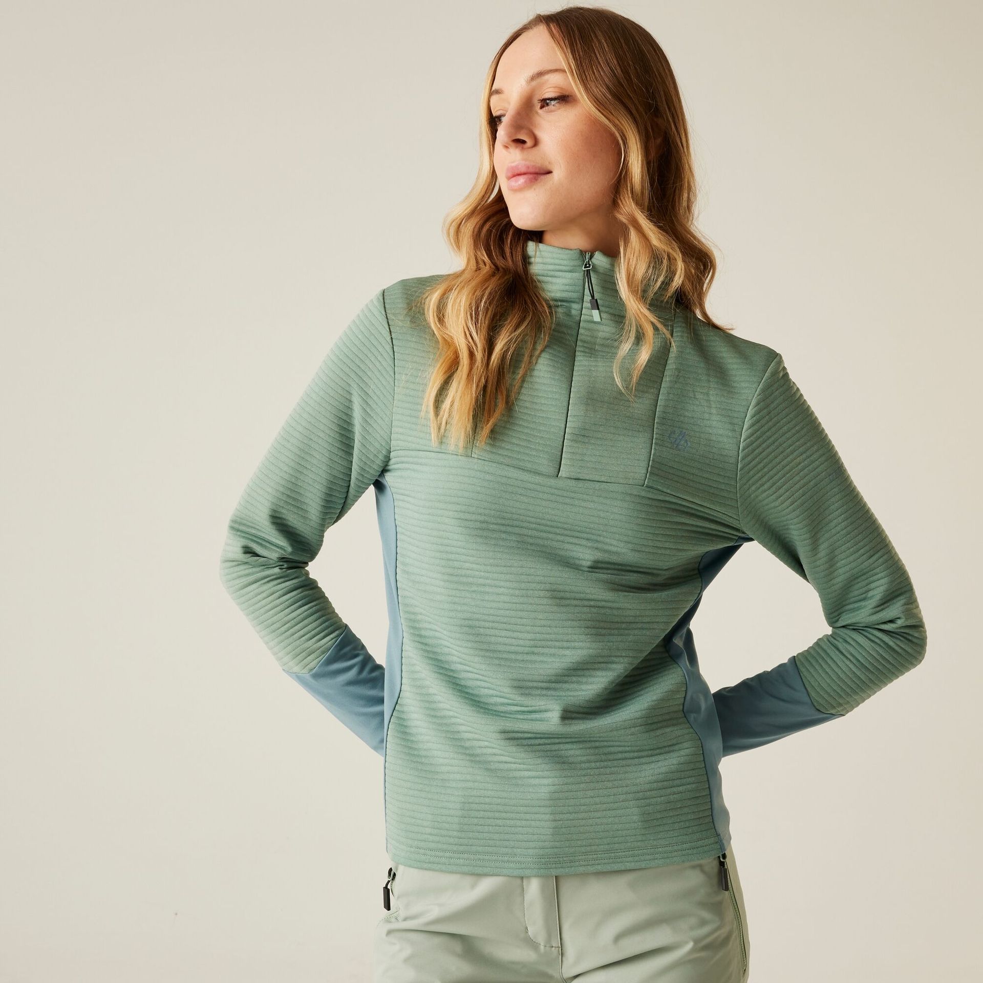 Dare 2b Bluza damska z suwakiem 1/4 Iced Zielony, Rozmiar: 44