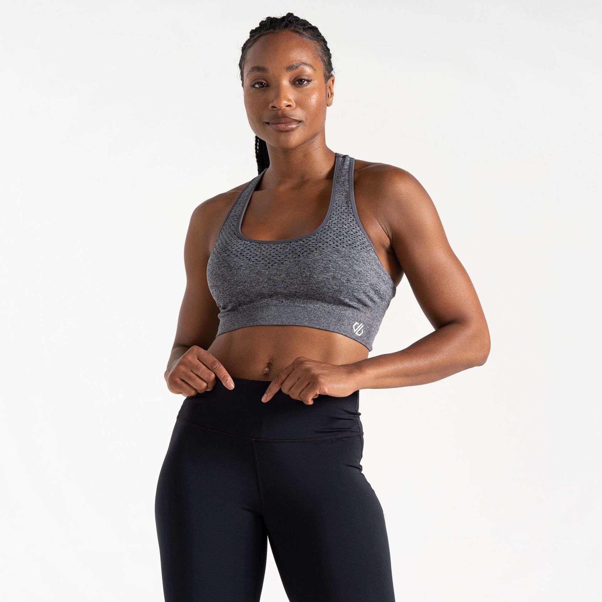 Dare 2b Damski biustonosz sportowy Dont Sweat It Szary, Rozmiar: L