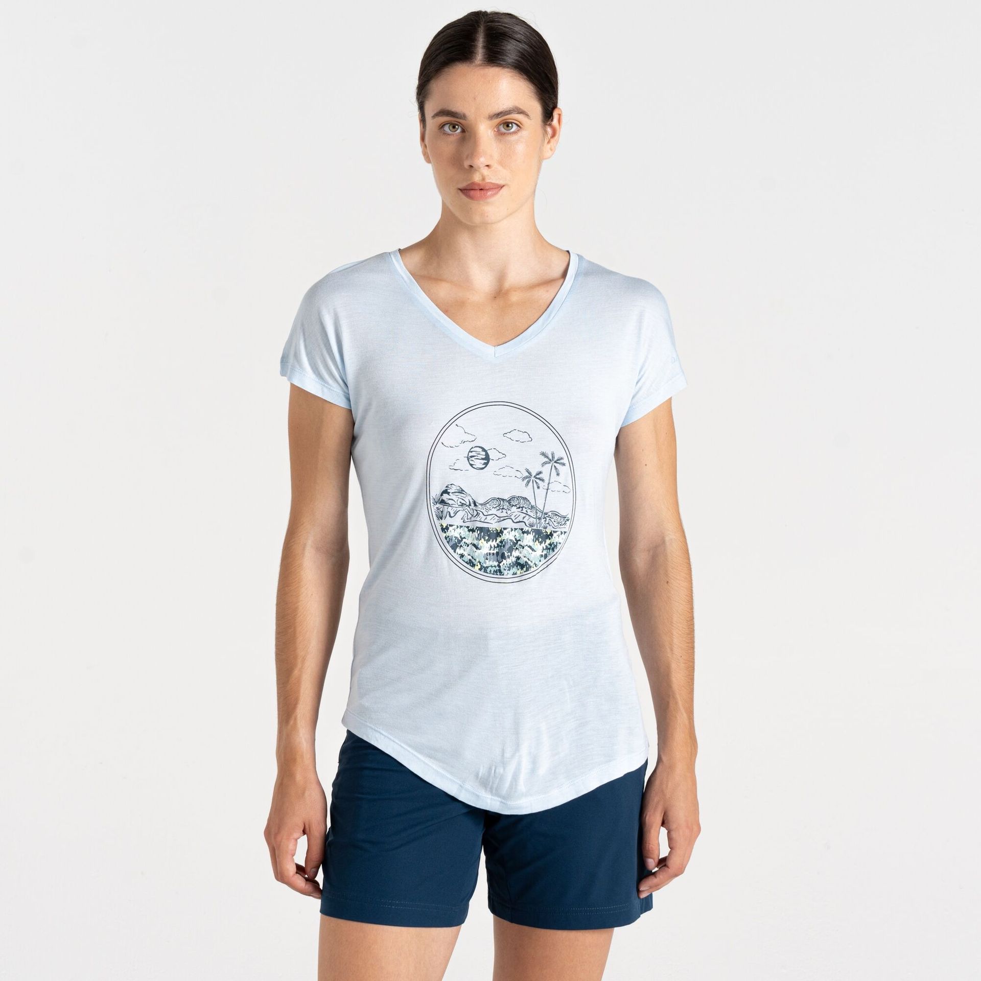 Dare 2b Damska koszulka Serene Niebieski, Rozmiar: 46