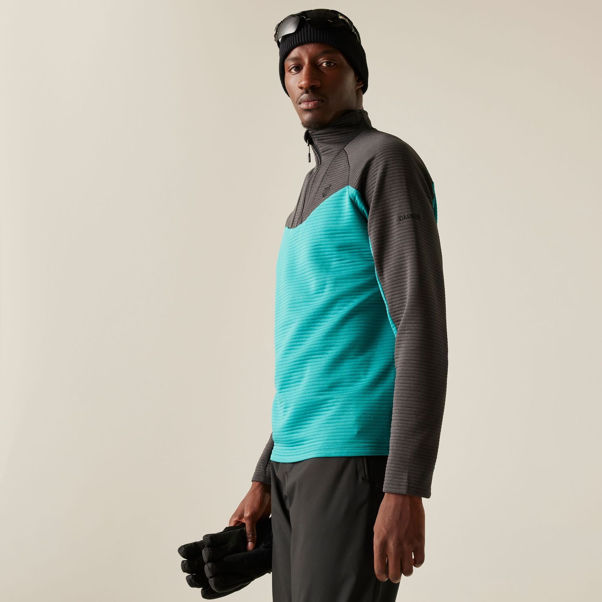 Dare 2b Bluza męska z suwakiem 1/4 Dignify IV Czarny, Rozmiar: 3XL