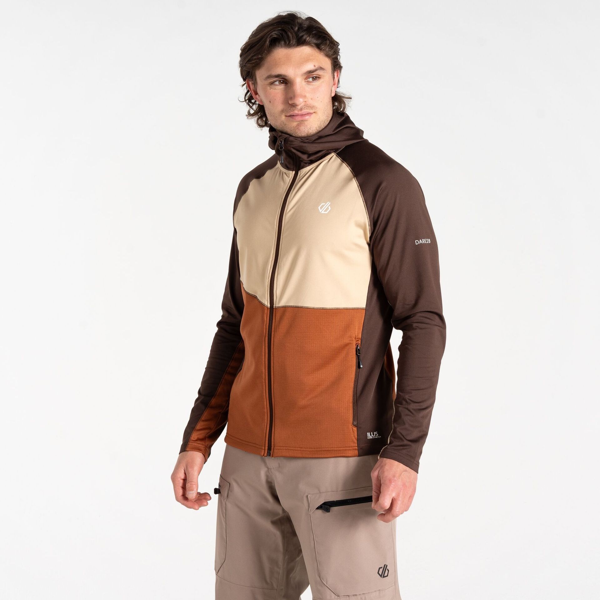 Dare 2b Męska bluza Assimilate II Core Stretch Brązowy, Rozmiar: 3XL