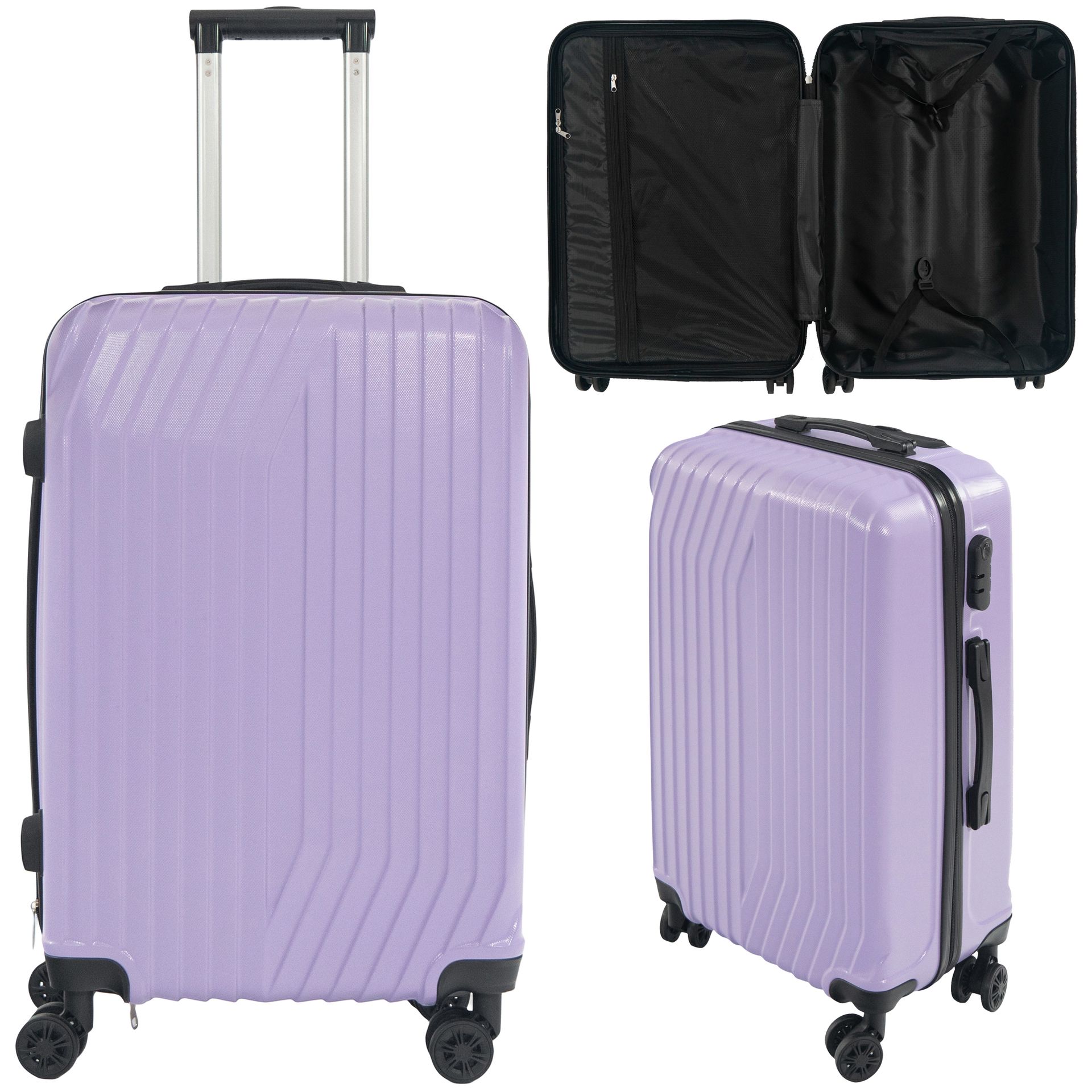 Walizka Artnico 63l 64x43x25 cm średnia liliowa