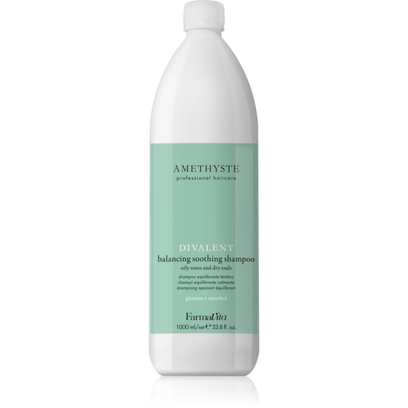 FarmaVita Amethyste Advance Divalent kojący szampon do suchych końcówek włosów 1000 ml
