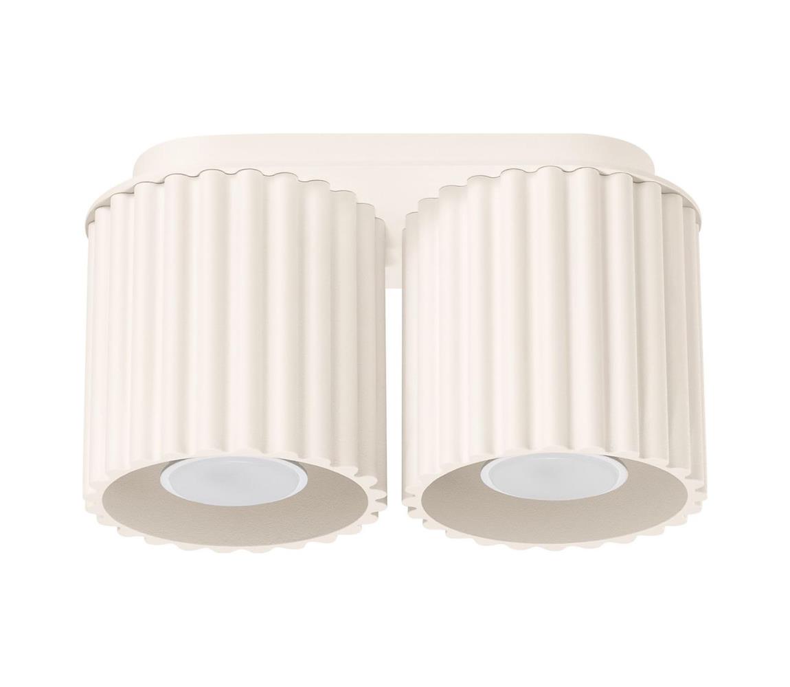 Sollux SL.1790 - Oprawa punktowa AURA 2xGU10/10W/230V kremowa