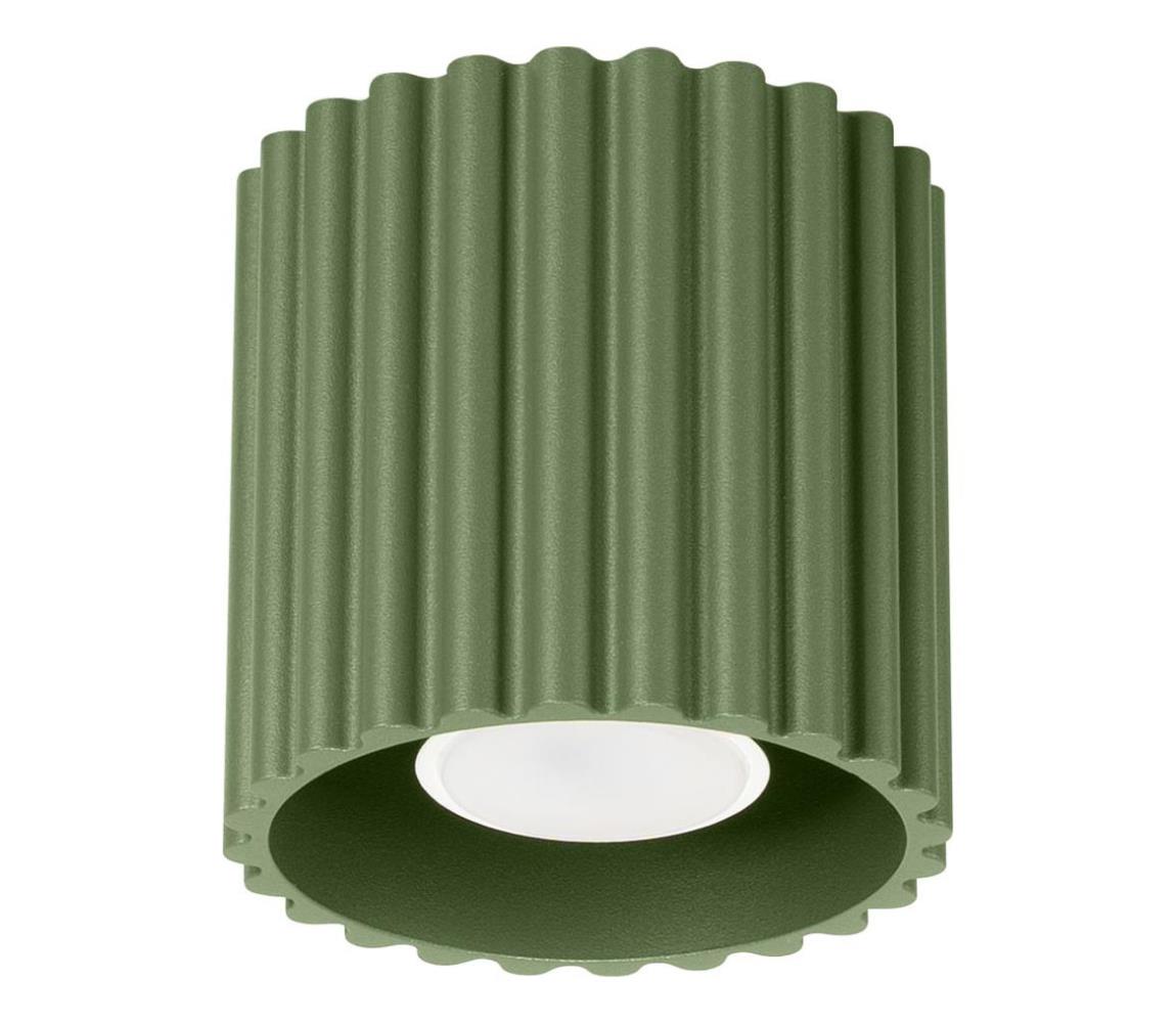 Sollux SL.1794 - Oprawa punktowa AURA 1xGU10/10W/230V śr. 10 cm zielona