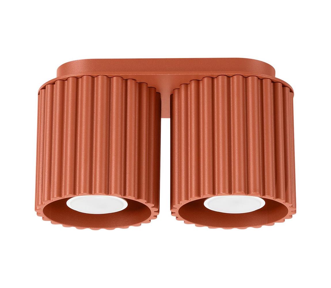 Sollux SL.1800 - Oprawa punktowa AURA 2xGU10/10W/230V pomarańczowa
