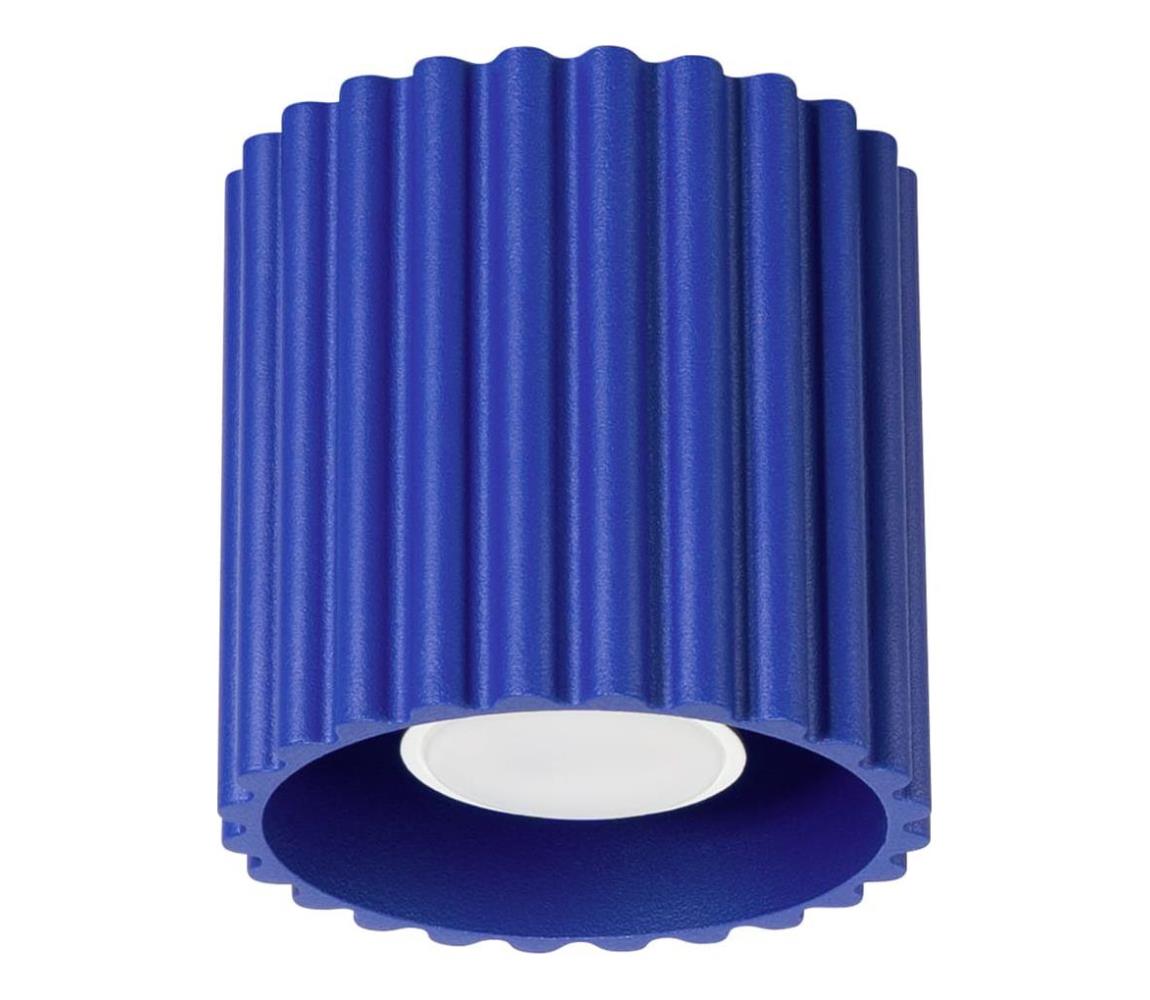 Sollux SL.1809 - Oprawa punktowa AURA 1xGU10/10W/230V Ø 10 cm niebieska