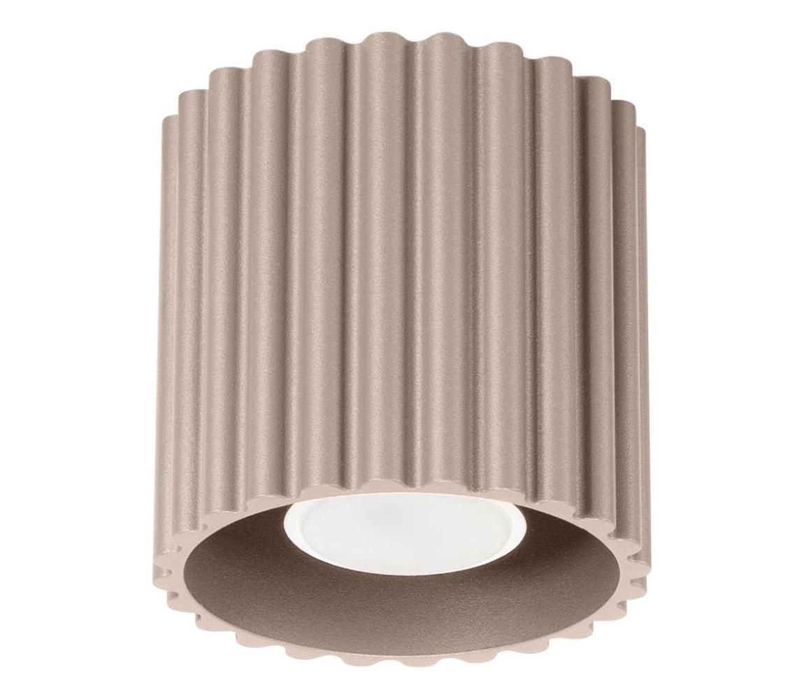Sollux SL.1814 - Oprawa punktowa AURA 1xGU10/10W/230V Ø 10 cm taupe