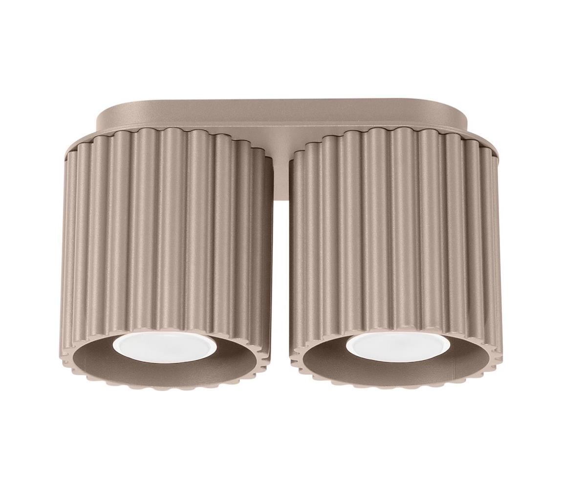 Sollux SL.1815 - Oprawa punktowa AURA 2xGU10/10W/230V taupe