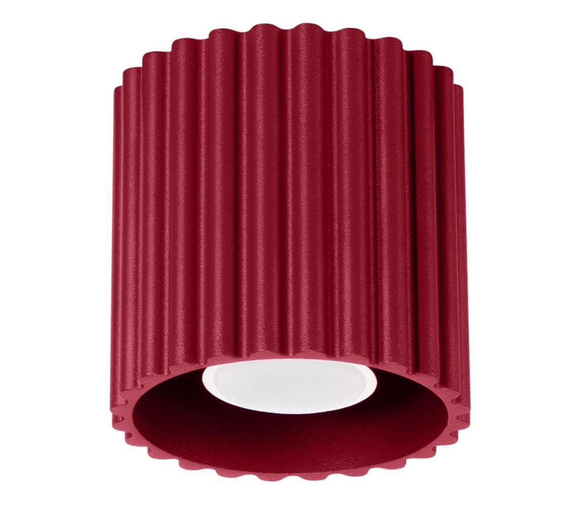 Sollux SL.1819 - Oprawa punktowa AURA 1xGU10/10W/230V śr. 10 cm czerwona