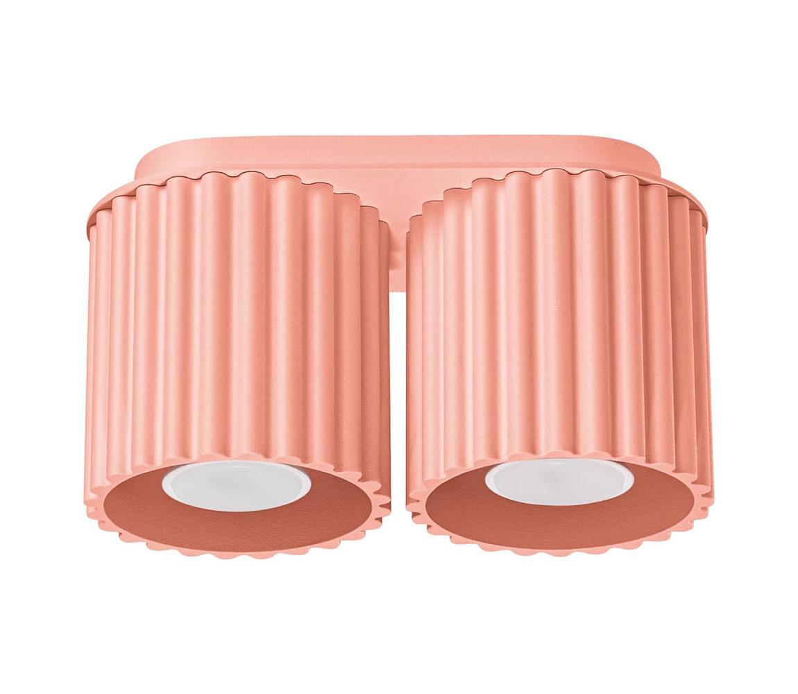 Sollux SL.1825 - Oprawa punktowa AURA 2xGU10/10W/230V różowa