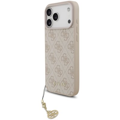 Etui GUESS 4G Charms Collection MagSafe do Apple iPhone 17 Pro Max Różowy
