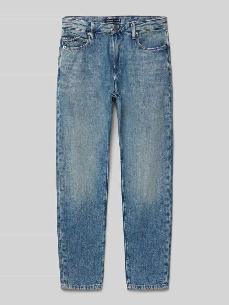 Jeansy o kroju straight fit z czystej bawełny