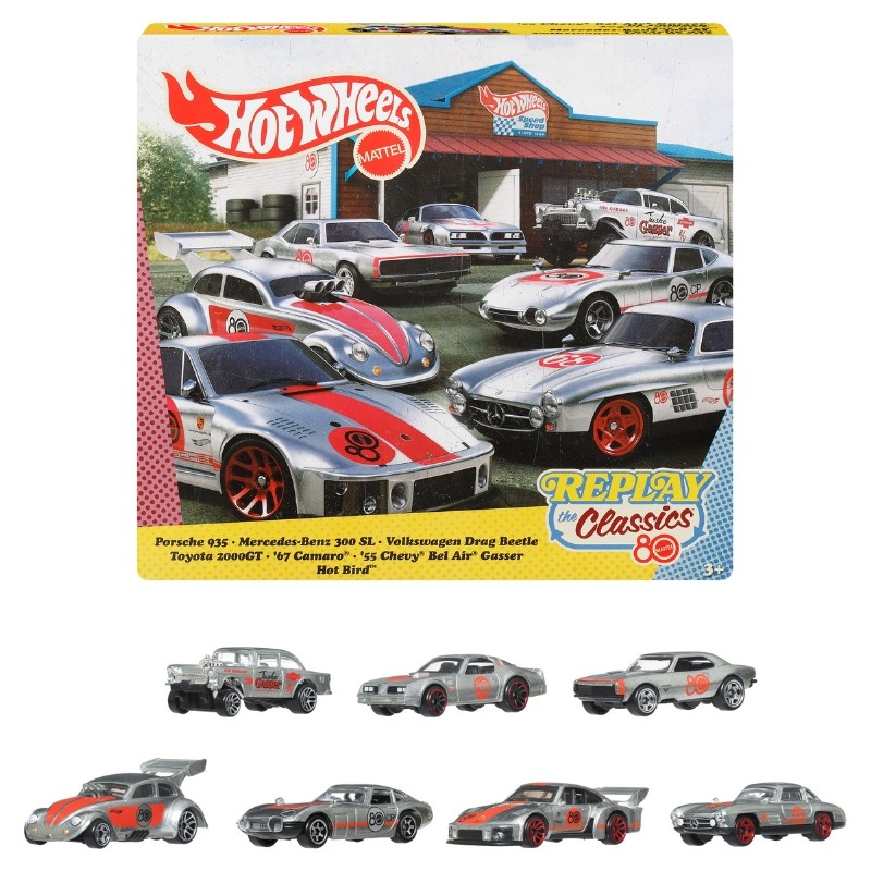 Hot Wheels Silver Series 7-pak Autek Klasyki 3+