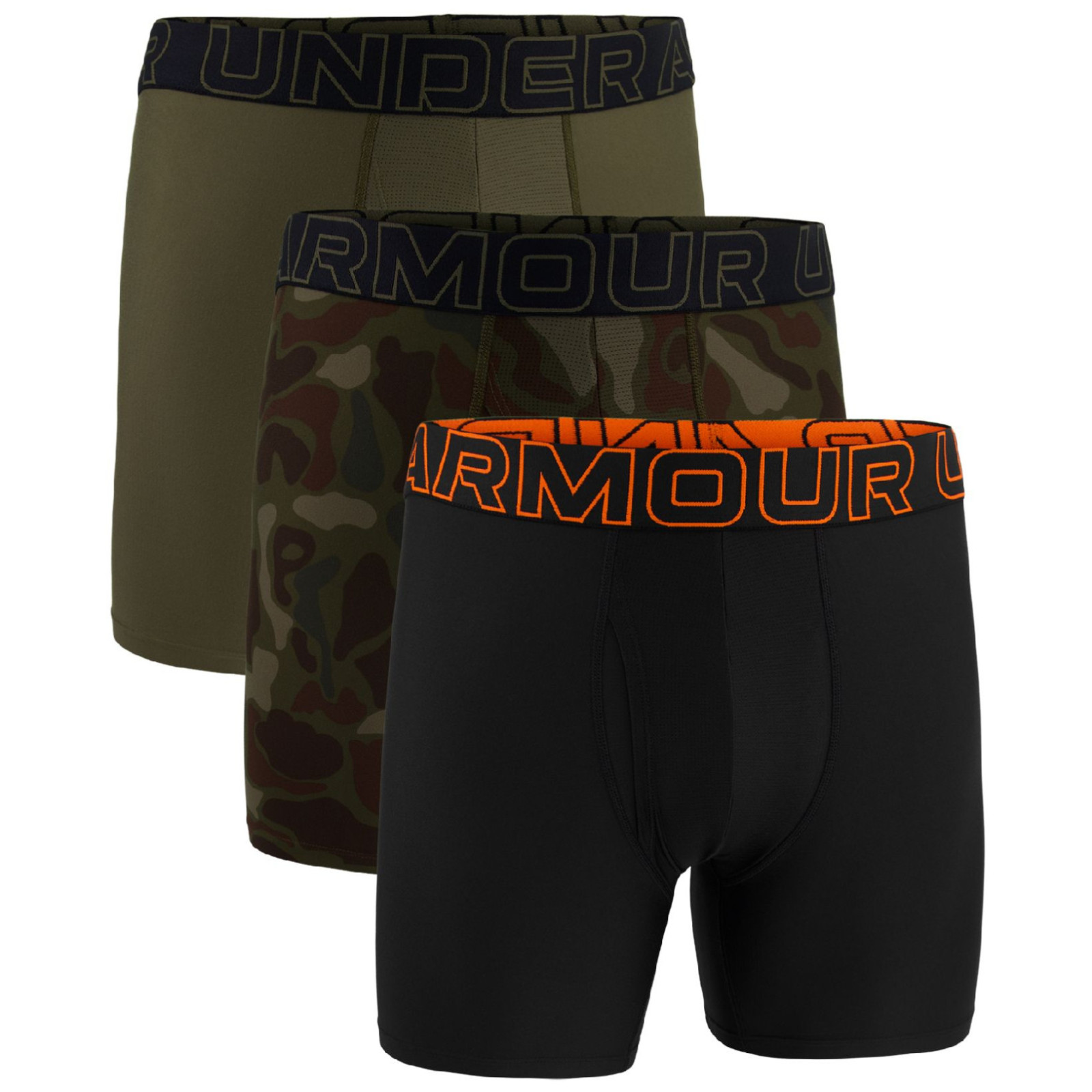 Męskie bokserki Under Armour Perf Tech Nov 6in Rozmiar: XXL / Kolor: ciemnozielony