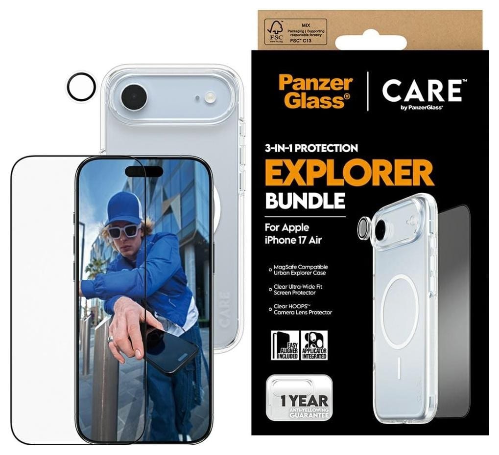 CARE by PanzerGlass Flagship Explorer 3w1 etui+szkło+lens iPhone 17 Air