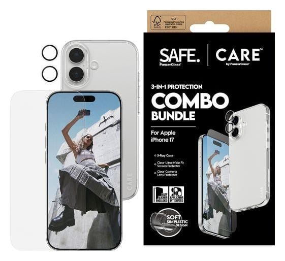 CARE by PanzerGlass Fashionable Combo 3w1 etui+szkło+lens iPhone 17