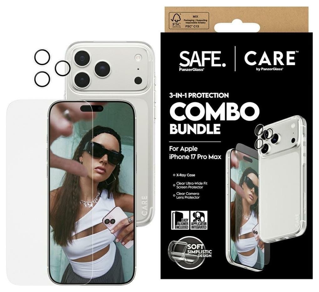 CARE by PanzerGlass Fashionable Combo 3w1 etui+szkło+lens iPhone 17 Pro Max