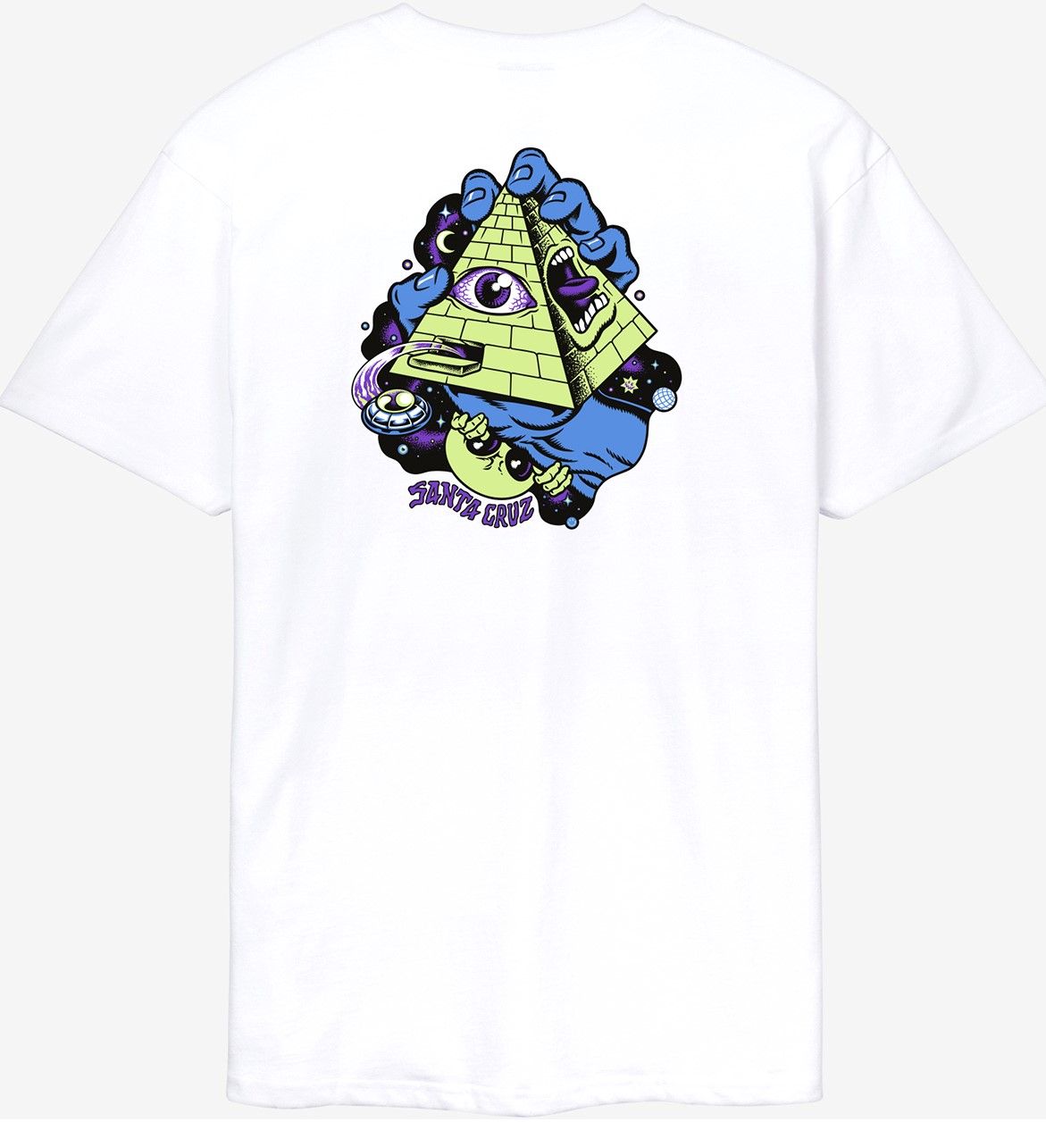 t-shirt SANTA CRUZ KNIBBS INVASION HAND STRIP WHITE