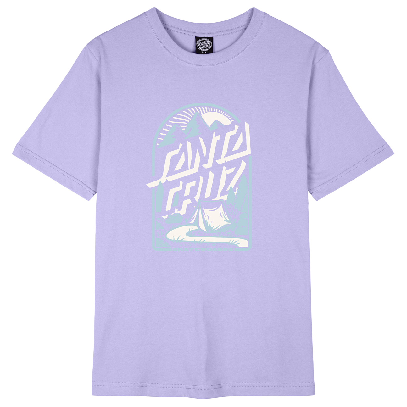 t-shirt damski SANTA CRUZ CAMP RETREAT FRONT T-SHIRT LAVENDER