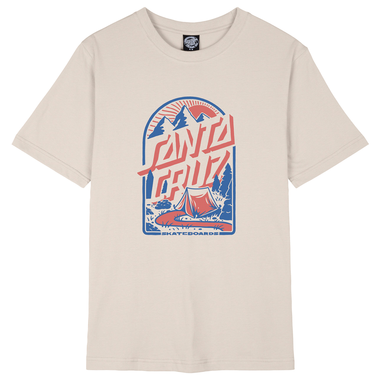 t-shirt damski SANTA CRUZ CAMP RETREAT FRONT T-SHIRT OAT