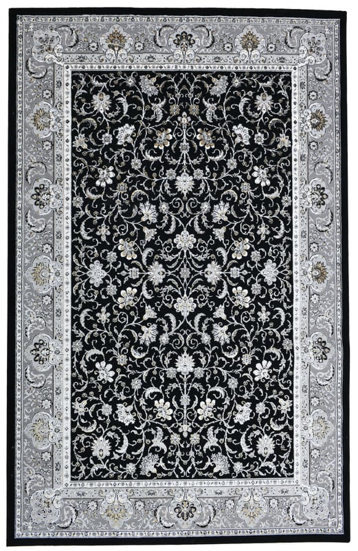 Dywan Century New Klasyk czarno-srebrny 160 x 230 cm