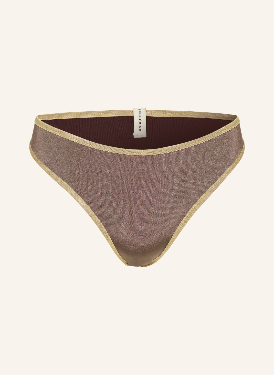 Mymarini Dół Od Bikini Basic Shine, Model Dwustronny Z Ochroną Uv 50+ braun