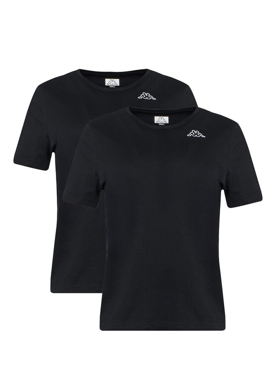 Kappa Komplet 2 t-shirtów Logo Alyce 322564W Czarny Regular Fit