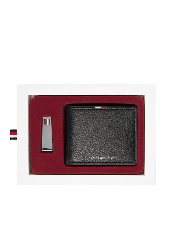 Tommy Hilfiger Duży Portfel Męski Th Corp Mini Cc Wallet & Clip AM0AM13607 Czarny
